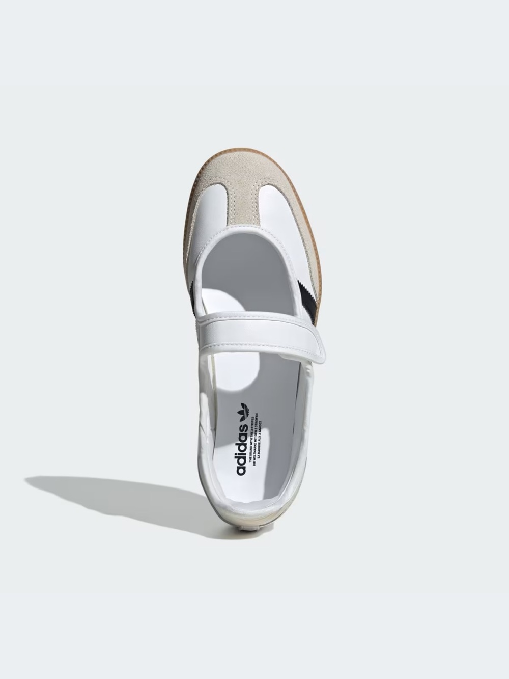 adidas Samba Mary-Jane Sneaker in White, Black & Gum - Picture 2 of 3